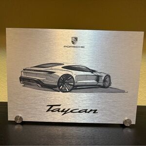 Porsche Taycan Metal Art Plaque